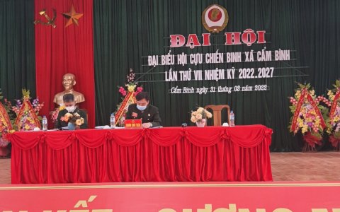 Đại hội Đại biểu Hội cựu chiến binh xã Cẩm Bình lần thứ VII nhiệm kỳ 2022-2027
