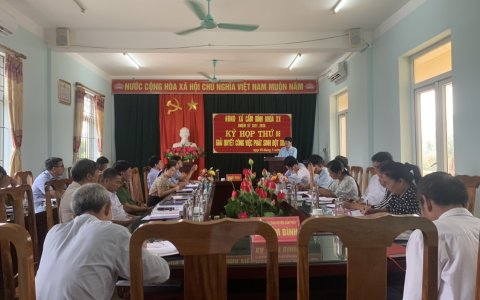 Kỳ họp thứ 6 Hội đồng nhân dân xã khóa XX nhiệm kỳ 2021 - 2026