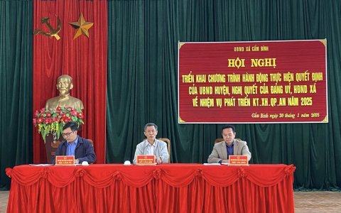  Hội nghị triển khai chương trình hành động thực hiện Nghị quyết UBND huyện, Nghị quyết của Đảng uỷ, HĐND xã về nhiệm vụ phát triền KT-XH, QP-AN năm 2025