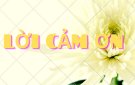 LỜI CẢM ƠN