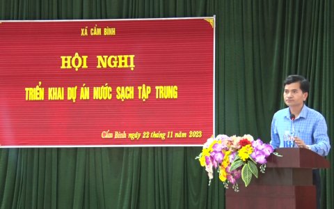  Xã Cẩm Bình tổ chức hội nghị triển khai đề án nước sạch tập trung